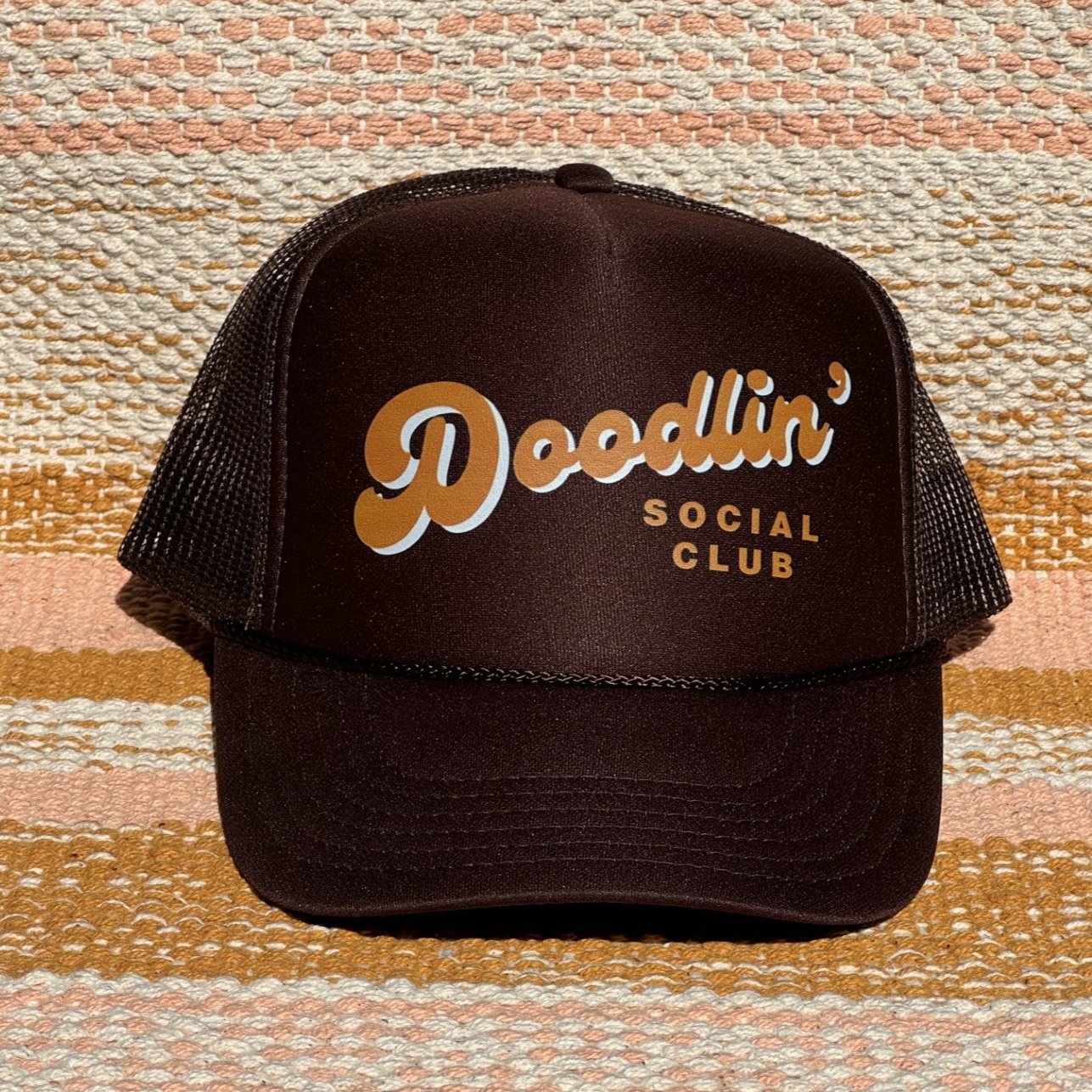 brown cinnamon trucker hat